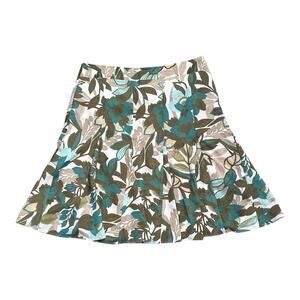 Ann Taylor Petite Floral A Line Skirt Size 8P Side Zip Lined Career Office